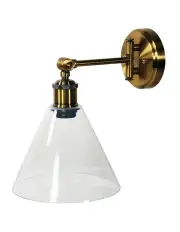 [Oriel Lighting] Heath Swing Arm Wall Light in Satin Brass