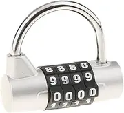 [Geardeangloow] Combination Lock Resettable Padlock for Flight Case Toolbox Suitcase Silver