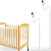 iTODOS Baby Monitor Floor Stand Holder for Vtech VM901 and VM919HD Baby Monitor,Keep Baby Away from Touching,Strong and Heavy Metal Materials,More Safety, White, (165-AB)