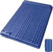 4'' Thick Inflatable Sleeping Pad with Pillow and Built-in Pump Lightweight Sleeping Mat Mattr for Camping Car Traveling Hiking Backpacking