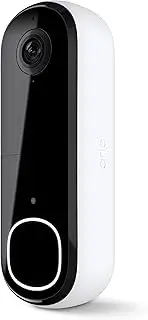 Arlo Video Doorbell HD | 2nd Gen | Wireless/Wired Option, 2-Way Audio, Night Vision, Head to Toe Video View, Integrated Siren | Live Stream | Real Time Notifications |180 Deg Wide View, White