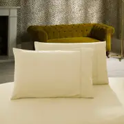 Fabric Fantastic 1000TC Premium Ultra Soft Standrad size Pillowcases 2-Pack - Yellow Cream