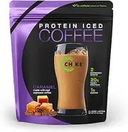 Chike Caramel High Protein Iced Coffee, 20 G Protein, 2 Shots Espresso, 1 G Sugar, Keto Friendly and Gluten Free, 14 Servings (14.8 Ounce)