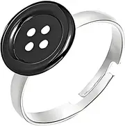 YouU Coraline Button Eyes Rings Anime Cosplay Costume Accessory Christmas Birthday Gift for Women Men and Fans, Stainless Steel, No Gemstone