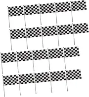 JOINPAYA 25pcs Checker Flag Handheld Racing Flags Durable Decoration for Sports Events Car Birthday Parties and Racing Themes for Outdoor Celebrations and Photography