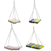 Wooden Swing Hammock Bed Small Animal Chew Toy for Hamster Mouse Bird