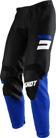 Shot Draw Burst Motocross Pants, black-blue, Size 28 for Men Black Blue