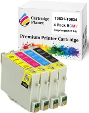 4 Pack (1BK,1C,1M,1Y) Compatible Ink for Epson T0621 T0632 T0633 T0634 for Epson Stylus C67 C87 C87+ CX3700 CX4100 CX4700 CX5700F