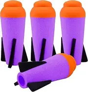 Ruibytree Mega Missile Refill for Nerf N-Strike Elite Series, 4Packs, Compatible Darts Mega Missile Refill Bullets Foam Rockets for Nerf Party