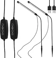 2 Pcs Grow Light 6000K Full Spectrum Grow Lamp 48 LED Growing Light 4/8/12H Timer Growing Lamp 360° Flexible Indoor Grow Light 6 Dimming Indoor Grow Lamp for