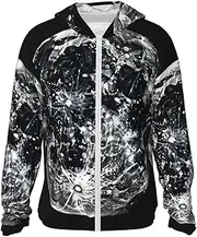 [LHBWCVN] UPF 50+ Light Jacket Full Zip Sun Protection Hoodie for Women Men Long Sleeve Moon Sun Shirts