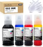 Artitech T502 Ink Bottle Replacement for Epson 502 T 502 use for Epson Expression ET-2700 ET-2750 ET-2760 ET-2850 ET-3700 ET-3710 ET-3750 ET-3760 ET-4750 ET-4760 ET-4850 Printers (1B 1C 1M 1Y)