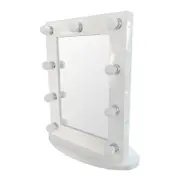 Work Play Leasure Hollywood 65cm Aluminium Vanity Mirror w/ Lights - Silver