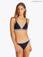 Tommy Hilfiger Blue Triangle Bikini Top With Removable Pads (F55093) | $104