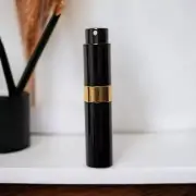 Twist-Up Spray 10ml Perfume Travel Atomiser Black with funnel