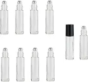 10 PCS Essential Oil Roller Bottles 10 Ml 1/3 Oz Refillable Roll On Bottles With Stainless Steel Roller Bottles