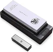 MITSUMOTO SAKARI Japan Sharpening Stone 1000/3000 Grit Professional Kitchen Sharpening Stone with Non-Slip TPR Rubber Base