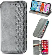 Compatible with Tecno Pop 4 Cover,Compatible with Tecno Pop 4 Magnetic Closure Flip Stand Wallet Card Holder Case Grey