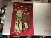 (1) Clip Lite Power Cord With Light Bulb, On/Off Switch, White, 4 ft., Indoor Z8