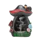 Incense Holder Creative Shape Decorative Table Ornament Waterfall Mushroom