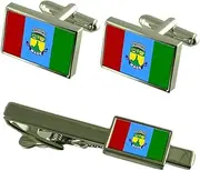 [Select Gifts] Mage City Rio De Janeiro State Flag Cufflinks Tie Clip Box Gift Set