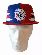 Mitchell Ness Men's Philadelphia 76ers Sixers Diamond Cut Snapback Hat Cap NBA
