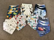 Bulk Baby Boys Handmade Brand New Bibs Bandanna Bibs X18 $30 For 18