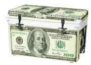 Vinyl Cooler Wrap Fits RTIC 52 Cooler | Decal Skin FULL Hundred Dollar Bill