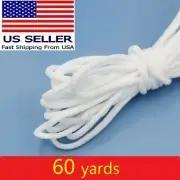 60 yard 1/8" Round Elastic Band Rope Cord Ear Hanging Tape Sewing For Face Masks