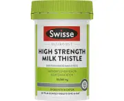 Swisse Ultiboost High Strength Milk Thistle - Suppots Liver Health & Detoxification - 60 Tablets