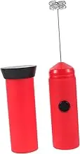 Hoement Household Electric Milk Handheld (red) Handheld Egg Mixer Electric Egg Coffee Mixer Electric Maker Electric Mixer Automatic Milk Cream Mixer Handheld Mixer