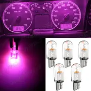 5PCST10 Pink 194 LED Bulb Instrument Gauge Cluster Dash Light Twist Lock Socket