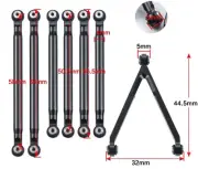 Aluminum Alloy Suspension Link Set SCX24 1:24 Axial Jeep Wrangler JLU