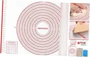 Extra Large Silicone Pastry Mat Non Stick Baking Mat with 32"L x 24"W 1#Red