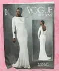 Uncut Vogue Misses 6-14 Formal Evening Wedding Back Draped Dress Pattern 1656