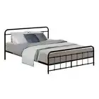 Artiss Leo Metal Bed Frame - Queen (Black) steel Queen Bed Frames