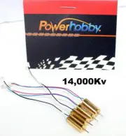 Powerhobby RX0615-14 14000kv FAST UPGRADE Motors CW CCW : Micro QuadCopter GOld