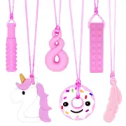 Chew Necklaces for Sensory Kids Girls, Chewy Necklace Sensory Kids with ADHD,SPD