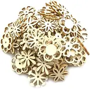 COHEALI 150pcs Wooden Flower Chips Craft Kit for Boys and Girls DIY Flower Craftkid Toys Educational Hand-Painted Decorations for Home Party