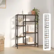 Book Shelf Bookcase Storage Display Shelf Steel and Engineered Wood vidaXL