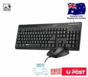 NEW Rapoo NX1710 Wired Keyboard Mouse Optical Combo - Black