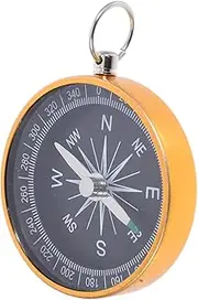 Abaodam Portable Aluminum Alloy Keychain Compass Pendant Compass for Outdoor Camping Hiking Travel Versatile Dual-Purpose Design Accurate Navigation Stylish Ornament