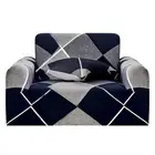 1-Seater Checkered Sofa Cover Couch Protector High Stretch Lounge Slipcover Home