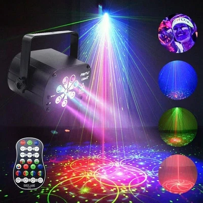960 Patterns Laser Projector Gobo Light Stage Lighting LED RGB Disco Halloween