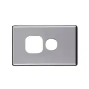 Elegant Single GPO Aluminium Cover Plate | Horizontal | Silver Matte