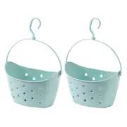 2 Pcs Storage Baskets Drain Organizer Hook Home Storage Basket Bathroom Storage Basket Bathroom Hanging Drain Basket