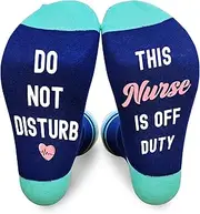 [Jripars] This Nurse Is Off Duty Socks,Registered Nurse Gifts For Women Men, Funny RN Doctor Assistant Vet Tech Socks, RN Gifts For Nurses Week Nurses Student Graduation, B19, Women Socks