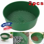 2Pcs Garden Sieve Composy Soil Sand Green Stone Mesh Soil Sieve Small Gravel NW
