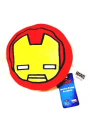 Iron Man Face Emoji Plush Squeaky Dog Toy Buckle Down Products NEW 5"
