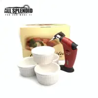 在飛比找ETMall東森購物網優惠-【All Splendid】法式烤布蕾 噴槍陶瓷杯禮盒組 (